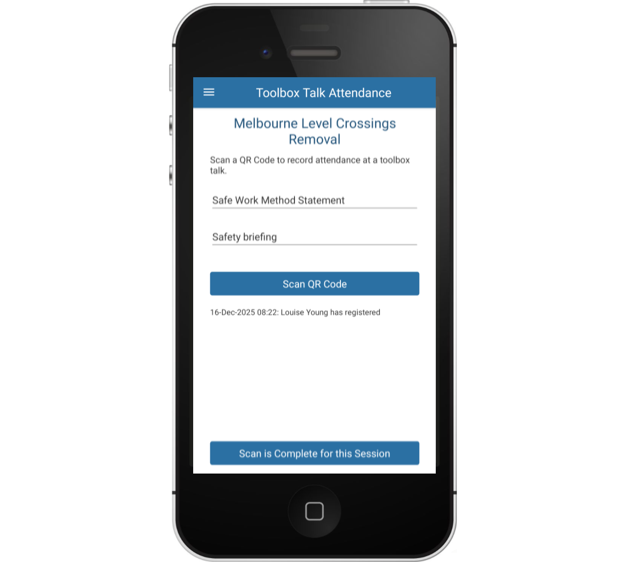Toolbox Talk Attendance